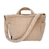 1228 Quilted Shoulder Tote Bag SC Medium Ible [Rootote] (Sand Beige)