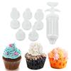 1 Set Cake Decoration Plastic 8 Cake Nozzles Icing Syringe Mold Cake Decorating Piping Cream Tool ARI