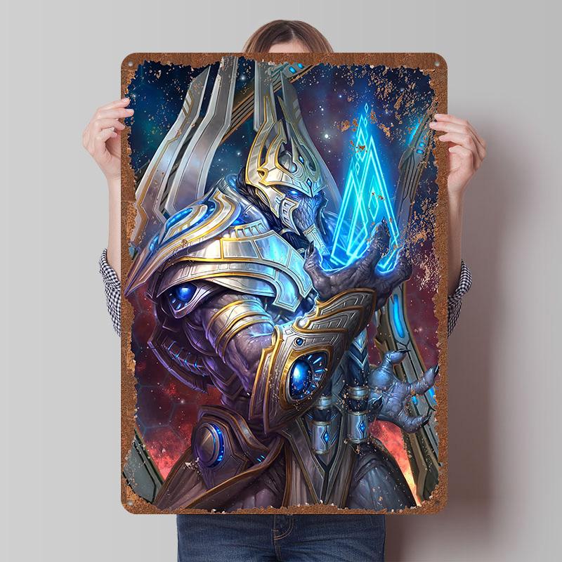 SStarCraft Tinplate Posters Customizable Wall Art Retro Vintage Metal Tin Signs for Decoration Home Decor Items House Interior