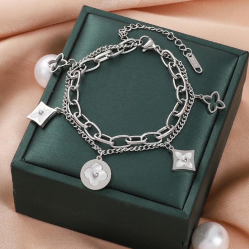 Корейский браслет женской моды из титановой стали Дун Дэмун - Нержавеющий, Высококлассный, Дизайн через границу.