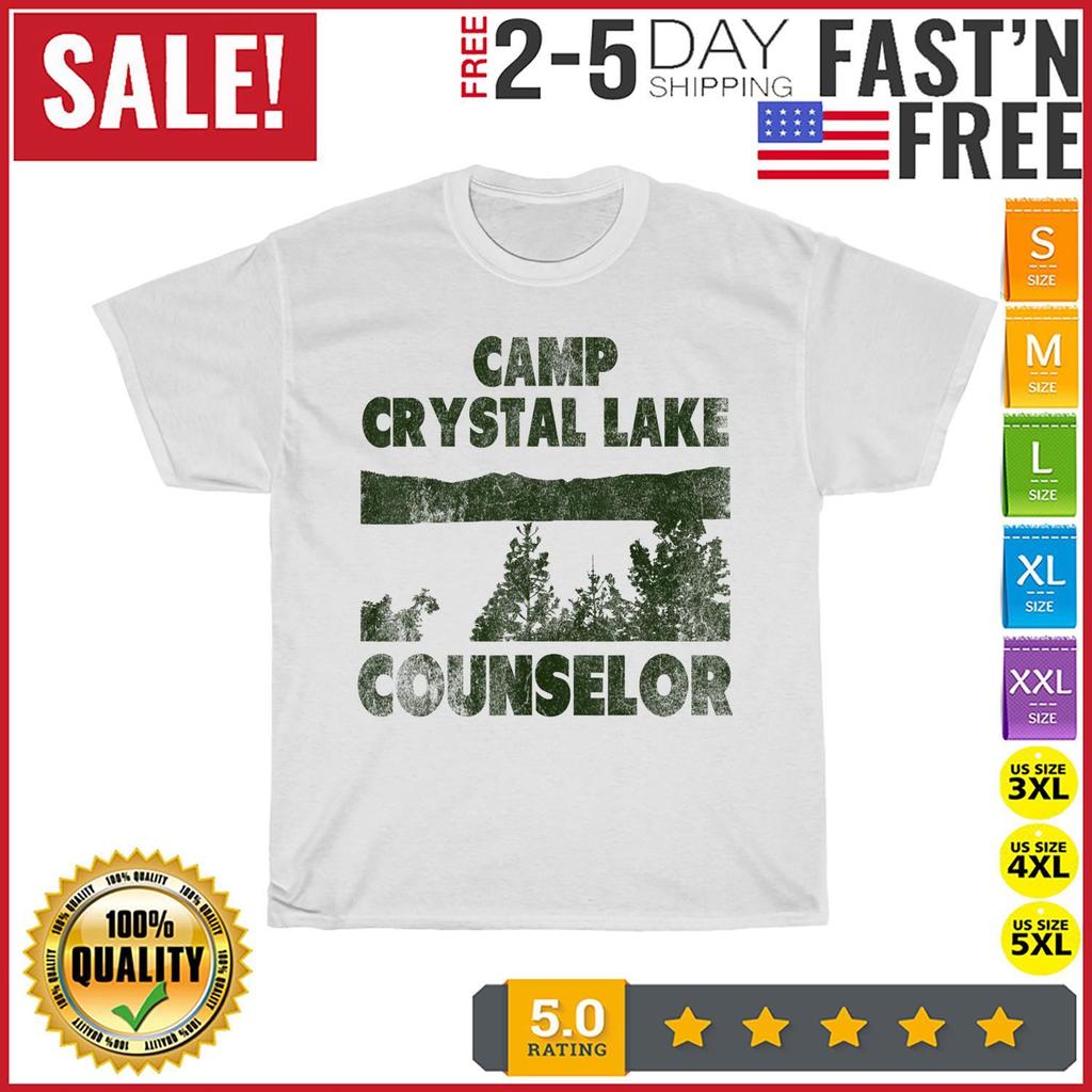 Camp Crystal Lake Counselor Halloween humorous green Vintage T Shirt Mens Womens Tees Top Men Women