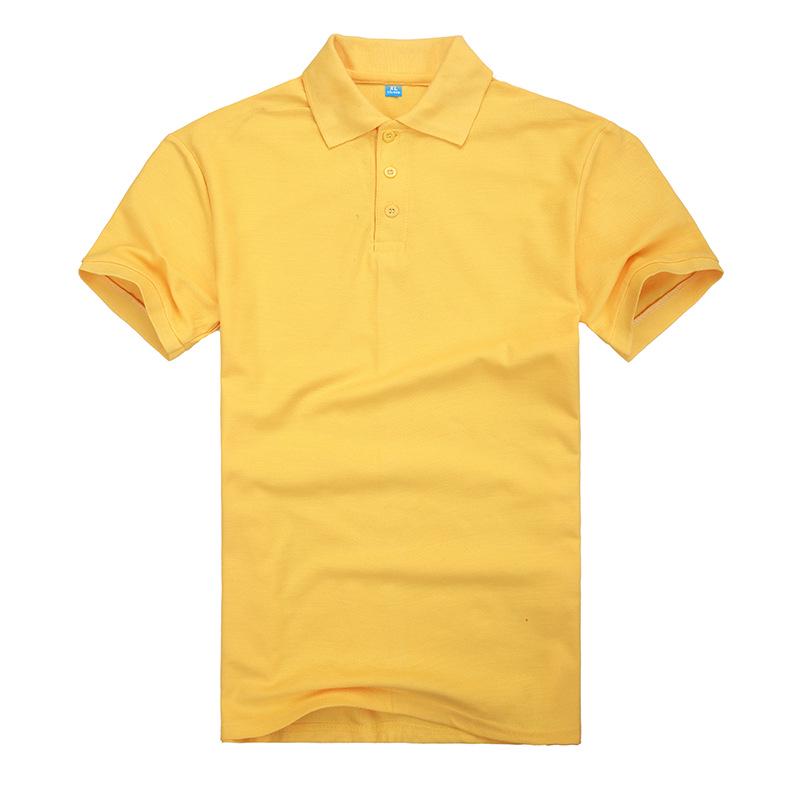 Рубашка поло с короткими рукавами и лацканами, 200 г/м²: Удобные, дышащие, однотонные, идеально подходят для работы и отдыха.