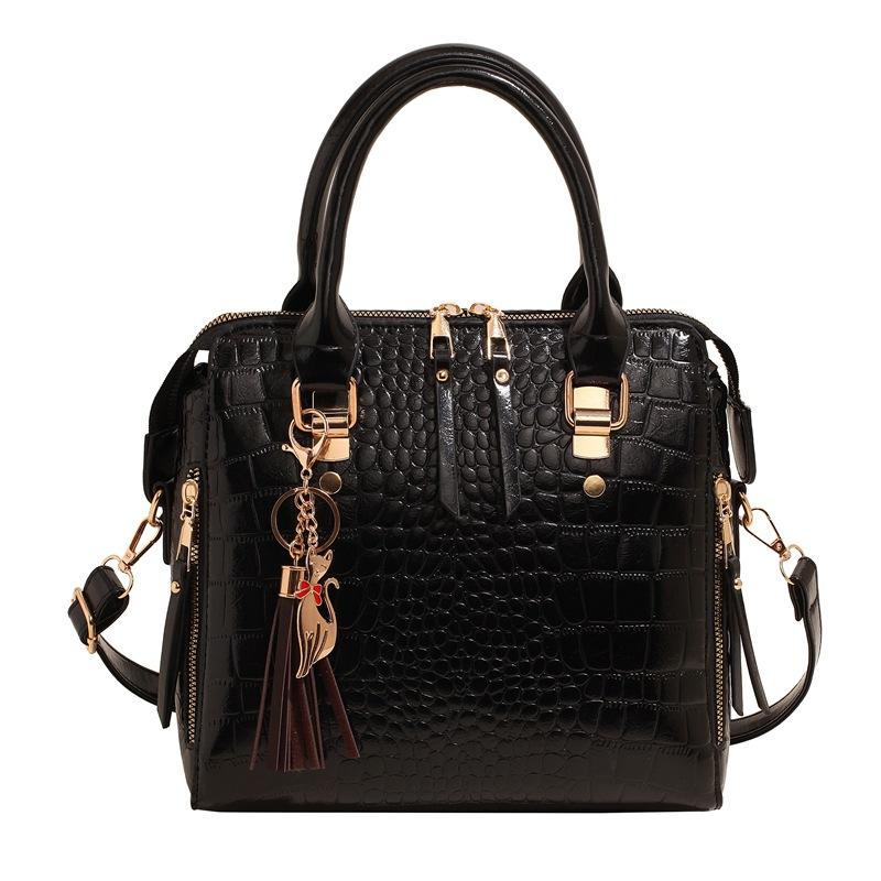 2025 Новая Модная Сумка-тоут с Текстурой Однотонная с Узором Под Камень Большой Вместимости На Одно Плечо Ручная Носимая Через Плечо