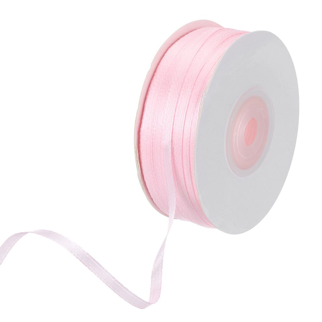 Атласная лента двусторонняя полиэстеровая атласная лента для подарочной упаковки, рукоделия, свадебного декора, 1/8 дюйма x 100 ярдов