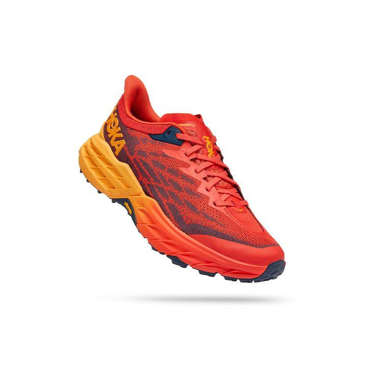HOKA Speedgoat 5 Fiesta Radiant Yellow Мужские кроссовки красные 1123157-FRYL
