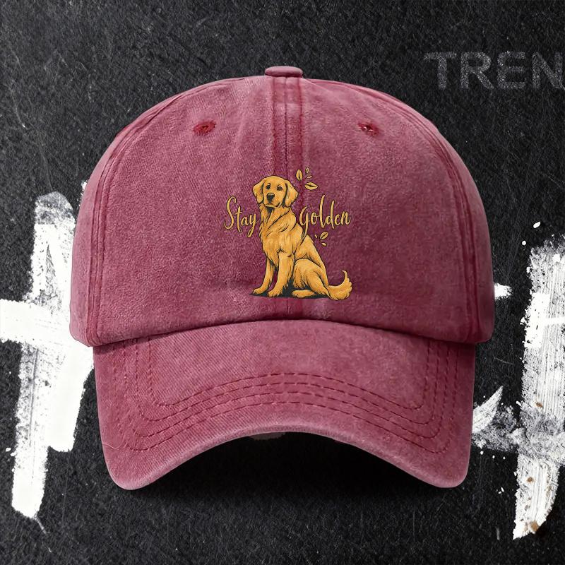 pc Adjustable Baseball Cap with Stay Golden Design Lightweight Printed Craft WomenS Hat Stay Golden UnisexS Trendy Cap I