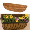 Trough Coco Liners for Planters Hanging Basket Coconut Fiber Liner Flower Basket Liner for Wall Planters Window Boxes Balcony