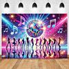 70s, 80s and 90s Disco Dance Party Decorations, Retro Club Backdrop, Neon Ball, Stage Banner, Party Accessories4358