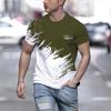 Новая мужская повседневная модная футболка с коротким рукавом, футболка с коротким рукавом с цифровой печатью
