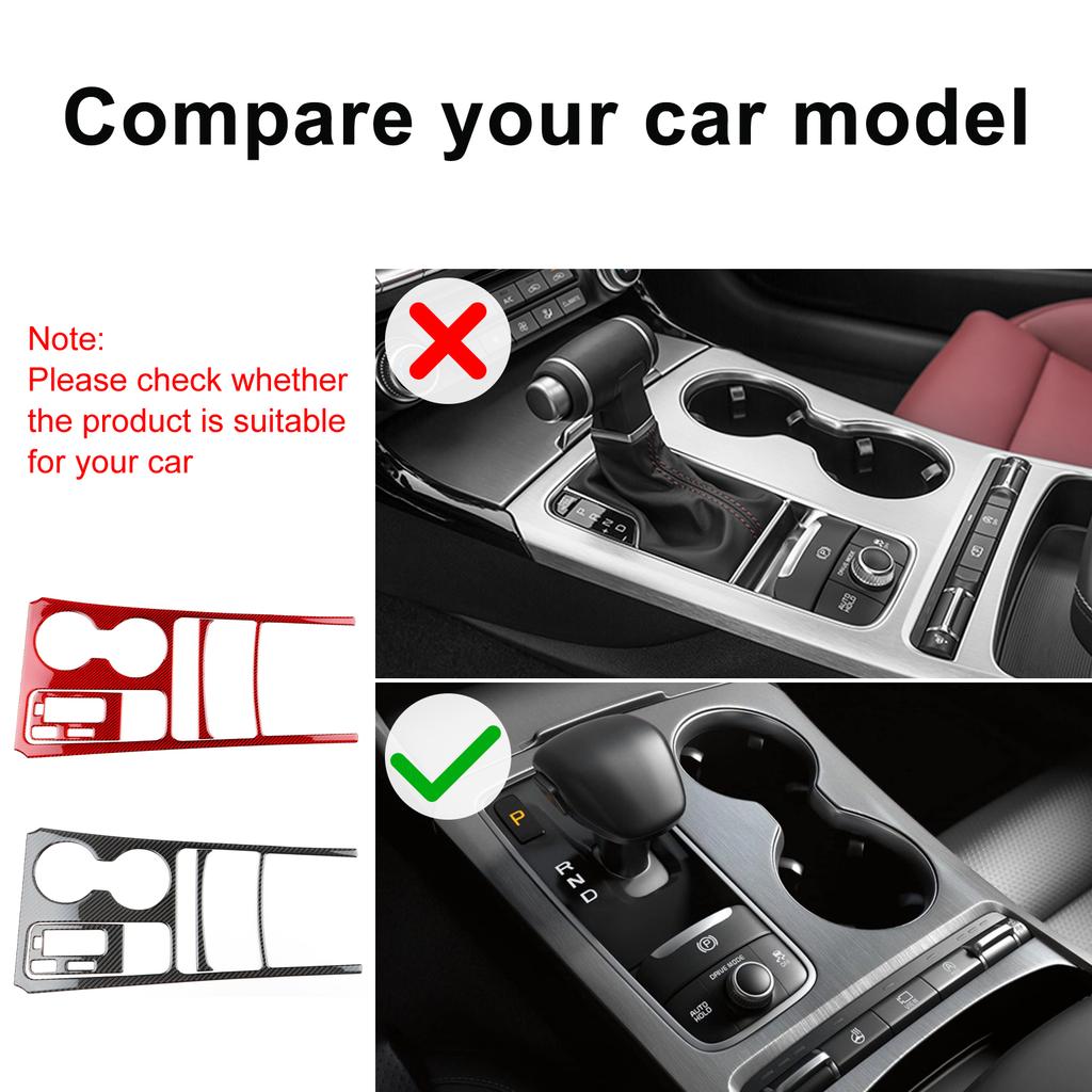 Real Soft Carbon Fiber Sticker For Kia Stinger CK 2019 2020 2021 2022 2023 LHD Car Central Gear Shift Panel Trim Accessories