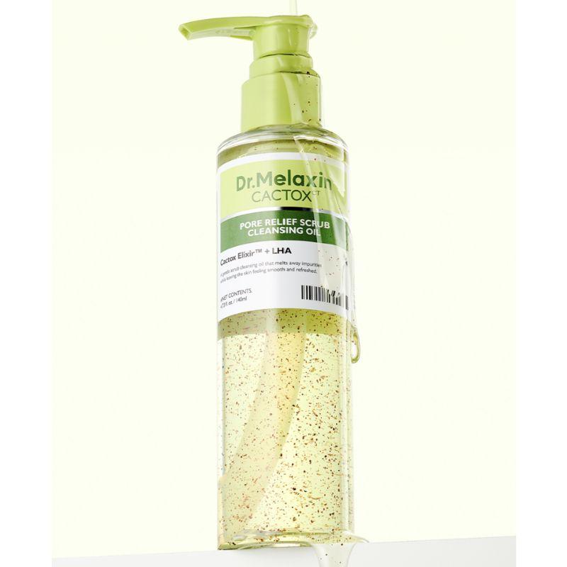 Dr.Melaxin Cactox Pore Relief Scrub Cleansing Oil 140ml – Pore & Blackhead Cleansing Oil with Prickly Pear Cactus