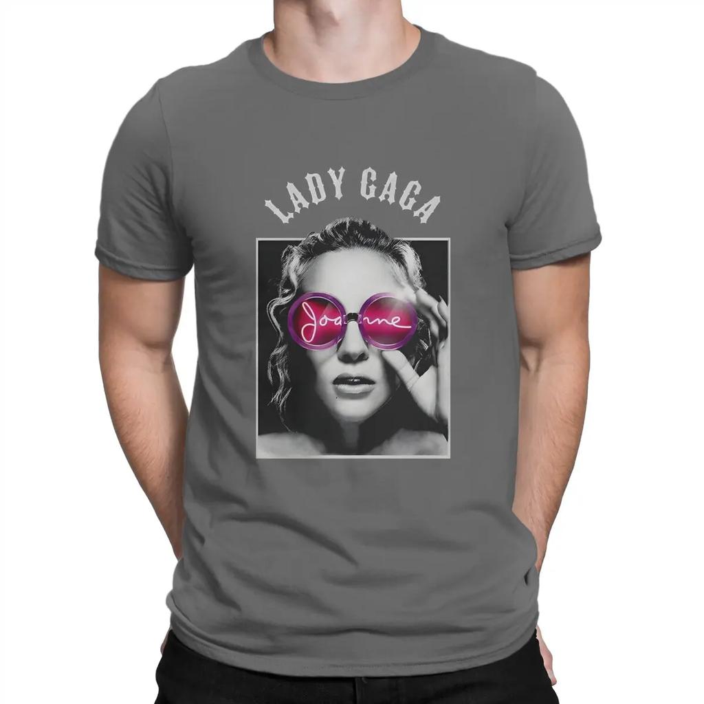 L-Lady Gaga Newest TShirt for Men Pop Round Collar Pure Cotton T Shirt Personalize Gift Clothes Tops