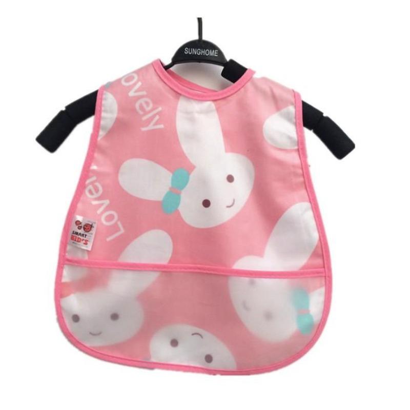 Adjustable Baby Bibs EVA Waterproof Lunch Feeding Bib Burp Cloths Cartoon Animal Children Apron