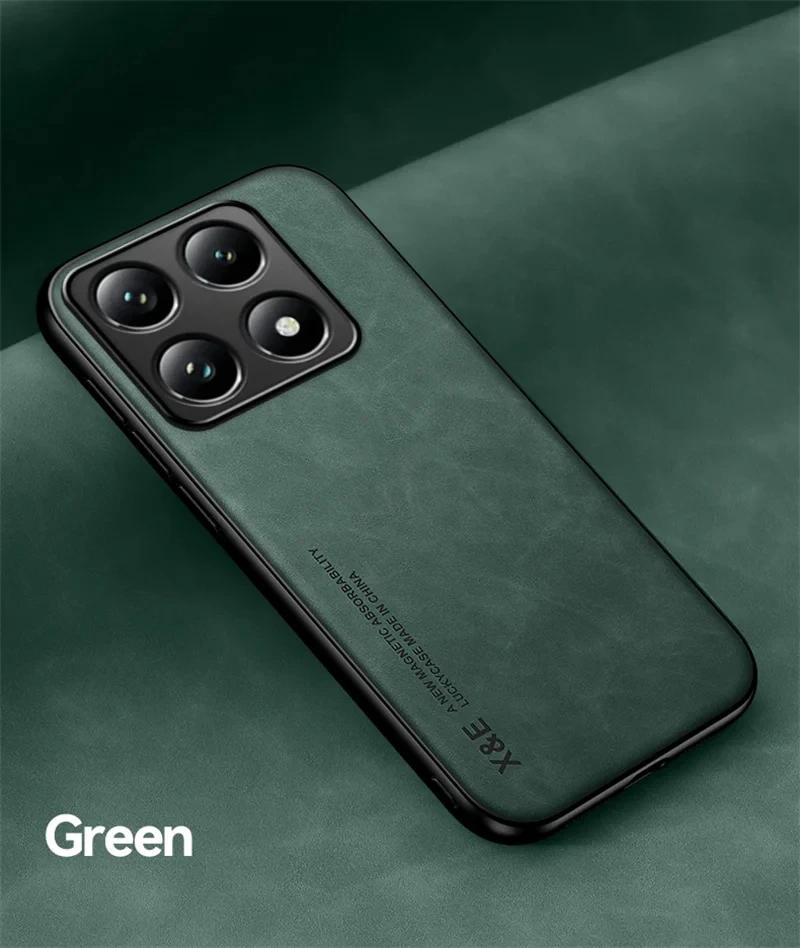 Роскошный ультратонкий кожаный чехол для телефона Xiaomi 15T Pro 15T 15 14 Ultra 14T Pro Мягкий защитный чехол с шелковистым ощущением для автомобильного держателя