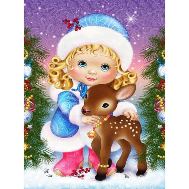 5D алмазная живопись Санта-Клаус, полная алмазная мозаика, набор для вышивки крестом, рождественские предметы домашнего обихода с животными, рождественские подарки