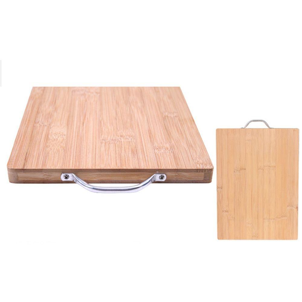 Rectangle Bamboo Chopping Board with Handle Butcher Chopping Blocks Tool Wooden Tray Home Use