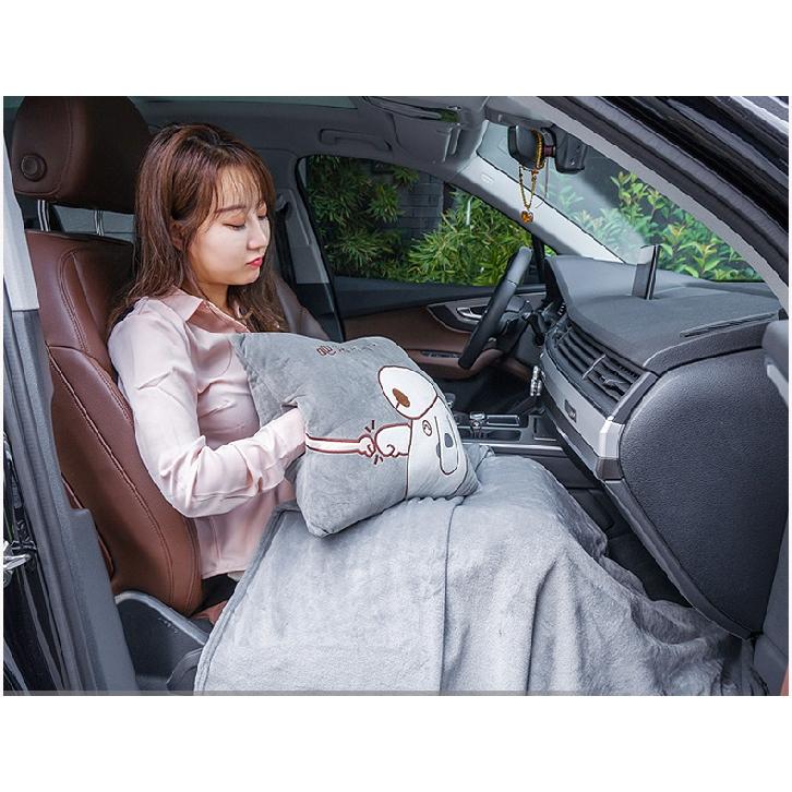 Cute Plush Pillow Quilt Hand Warmer Dual-Use Cushion Folding Blanket Car Office Sofa Cushion Quilt Couch Pillow Good