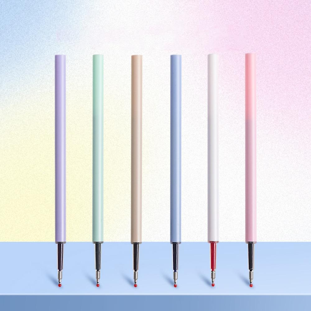 6 цветов/набор Нажимная цветная гелевая ручка Цветные чернила Макарон/Моранди/Ретро цвет Нейтральная ручка 0,5 мм ST наконечник Ручка для подписи Подарок для студентов