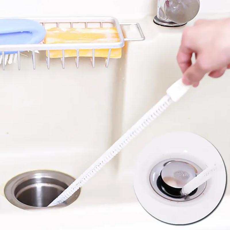 Портативная полоска для выемки труб, 45 см, щетка для волос, складная палочка для чистки раковины, средство для удаления засоров, кухонный инструмент для чистки