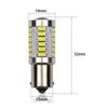 2 PCS PY21W P21/5W 1156 Ba15s 1157 Bay15d For Car LED Bulbs Turn Signal Light 12V 33SMD 7000K White Brake Reverse Parking Lamps
