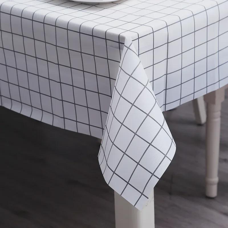 Nordic Style Elk Plaid Coffee Tablecloth – Waterproof, Oil-Proof, Anti-Scald, Easy-Care Table Mat.