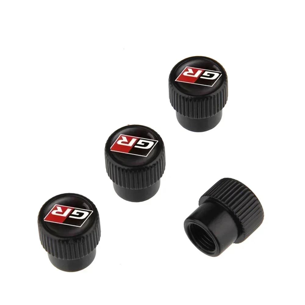 4pcs Car Wheel Tire Valve Caps Dustproof For Toyota GR Sport Gazoo Corolla Camry Tacoma Hilux Aqua CHR Avensis Prius Rav4 Yaris