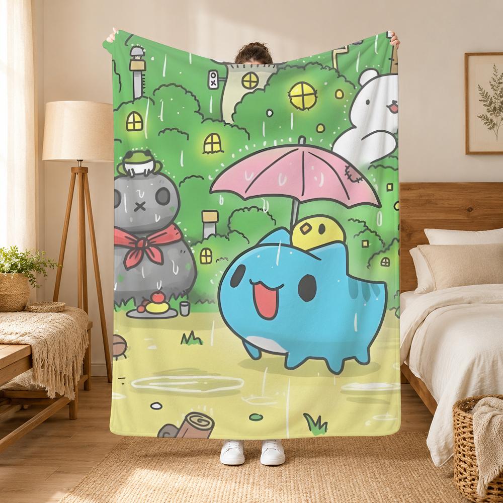 Bugcat Capoo Cartoon Character Throw 240g flannel blanket, suitable for sofas, beds, offices, exquisite gift blankets