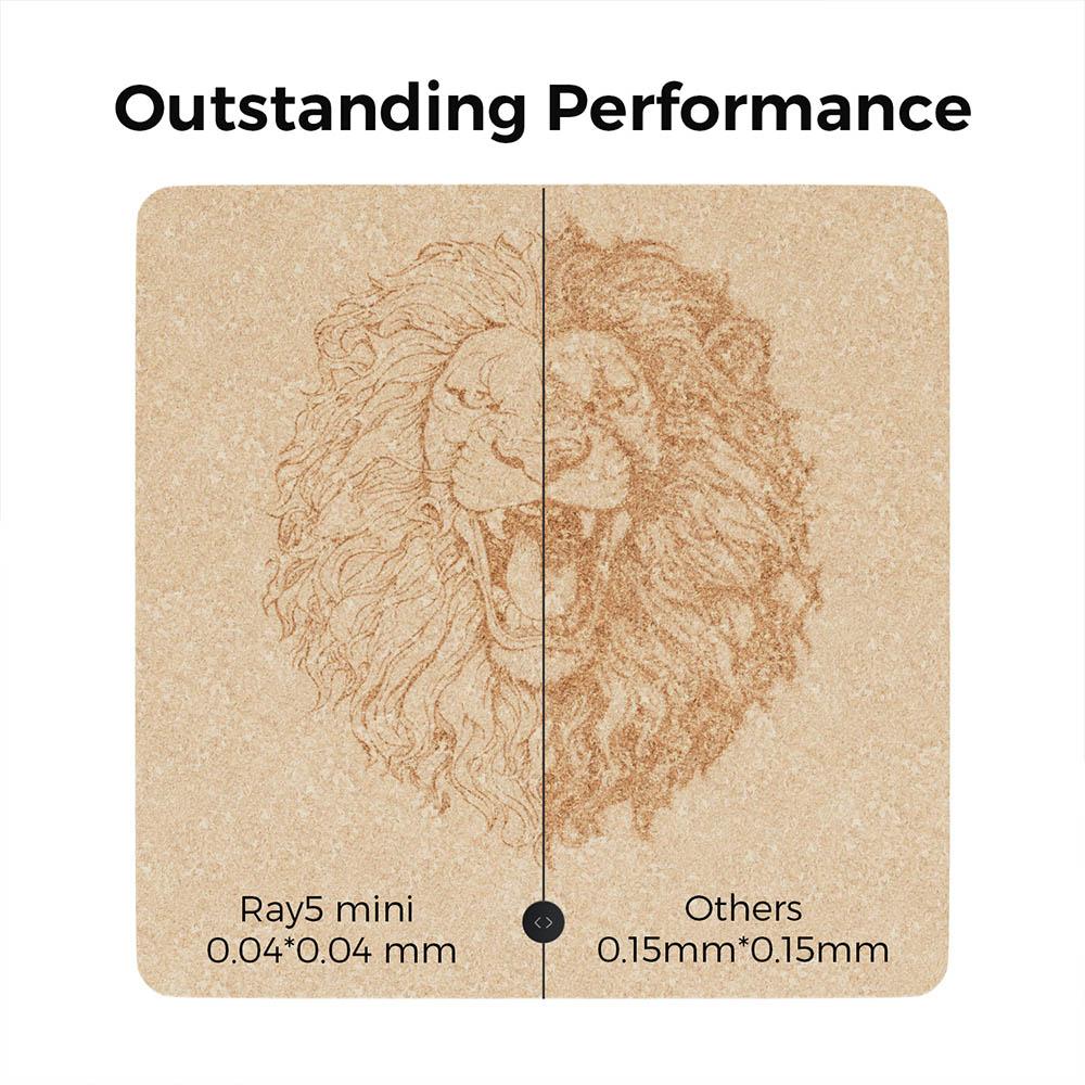 LONGER RAY5 Mini 3.5W Laser Engraver, 0.04mm Precision, 12,000mm/min Speed, for Wood/ Acrylic/ Leather/ Metal, 130*140mm - EU Plug