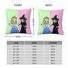 Wicked Elphaba Glinda Square Pillowcase Polyester Linen Velvet Creative Zip Decor Car Cushion Case