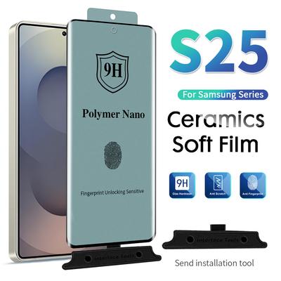 Samsung Galaxy S20 S22 S21 S23 S24 S25 Ultra S10 Plus Note 20 Ultra 10 Plus Full Glue Soft Ceramic Film Screen Protector