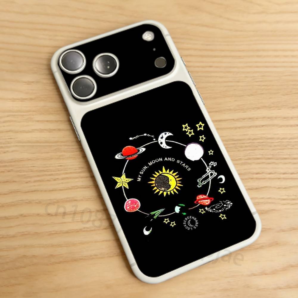 Milky Way Epoxy For iPhone 17pro/proMax Full body Back Cover Decal Skin Colorful Rear Protective Sticker Film
