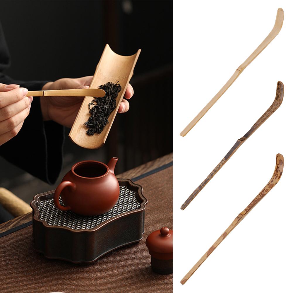 Ручная работа Деревянные чайные палочки Матча Ложка Чайная утварь Листовой деревянный инструмент Гаджет для приготовления чая Набор специй I8K7