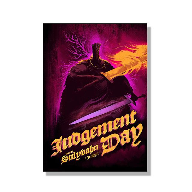 Мультфильм Dark Souls Игра Музыка Плакаты YHORM THE GIANT Картина на холсте THE ABYSSWALKER Настенное искусство HD Картина Гостиная Домашний декор