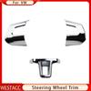 ABS хромированная крышка рулевого колеса автомобиля, декоративная наклейка, накладка для Volkswagen VW GOLF 6 MK6 JETTA MK5 MK6 POLO Bora