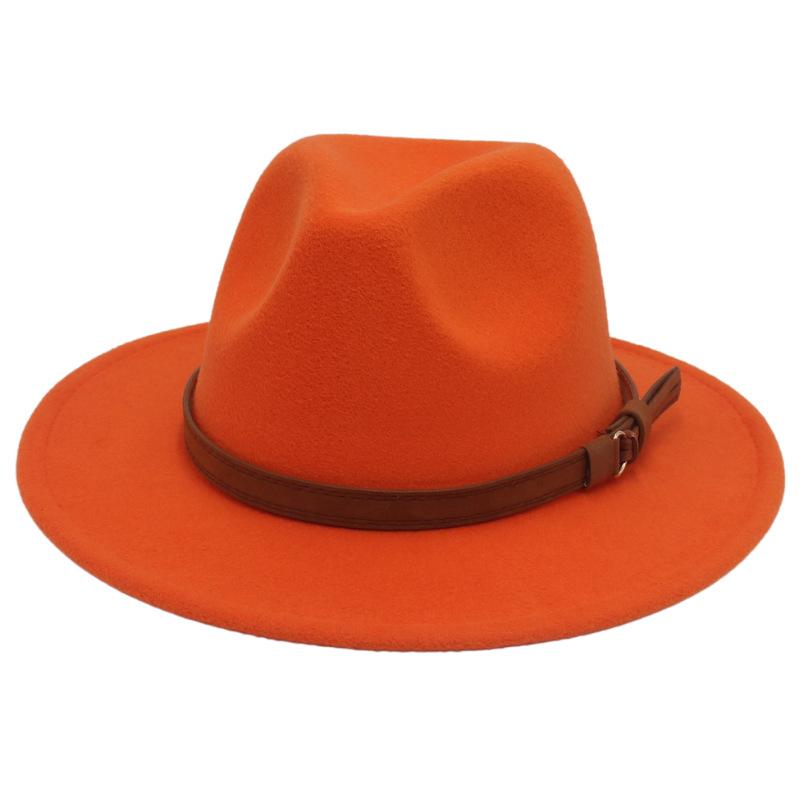 Большие поля коричневый пояс британский винтаж фетровая шляпа осень-зима вестерн джинсовая твидовая тибетская шляпа джазовая шляпа