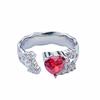 The Same Brushed Open Ring, Female Niche Design, High-End Light Luxury Zircon Index Finger Ring.