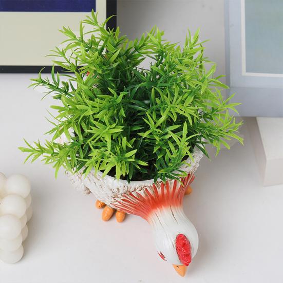 Горшок для суккулентов в виде петуха, креативная форма, прочная конструкция, большой размер, многоцелевой садовый горшок для цветов, декор