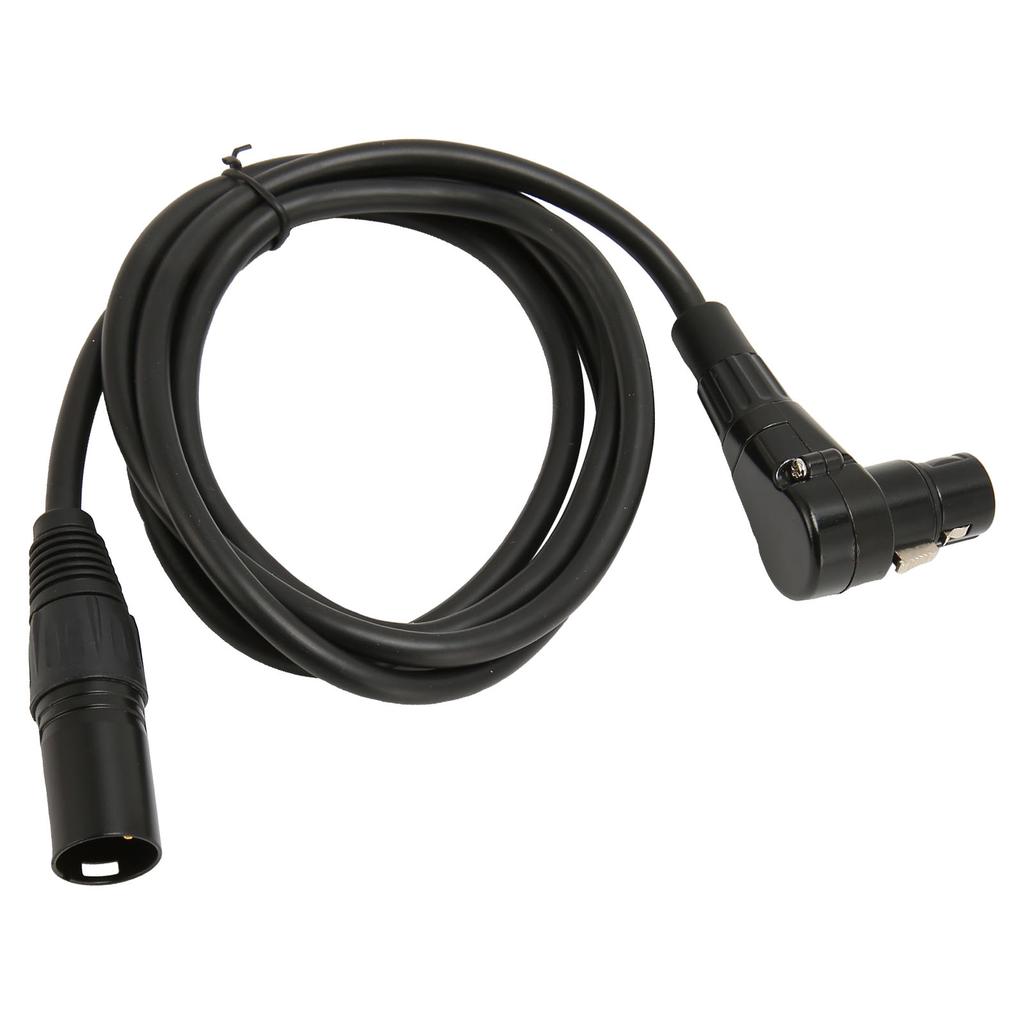 Микрофонный кабель XLR папа к 90 градусов мама 3-контактный посеребренный проводник OFC XLR микрофонный балансный кабель 4,9 фута