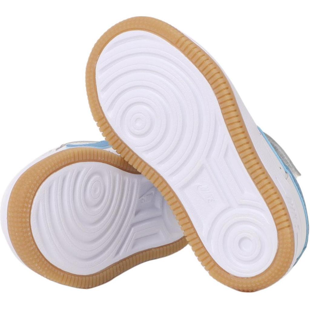 Nike Force 1 Low EasyOn PS White Blue Beyond Gum Kids Sneakers Gum-Light-Brown FN0237-115