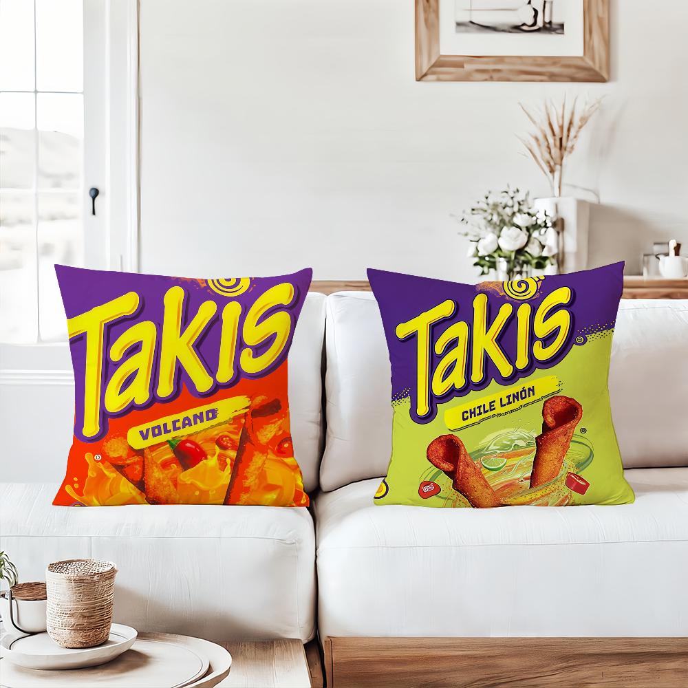 Кукурузные хлопья Закуски T-Takis Наволочка Офисные подушки Подходит для дивана Автомобиля Спальни Декоративная наволочка