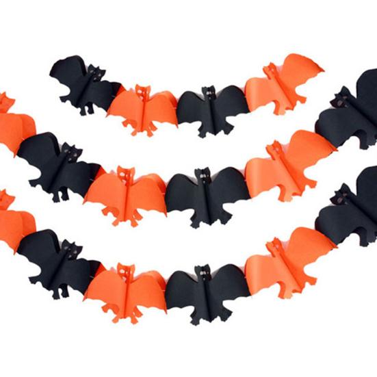1 Тянуть Хэллоуин Подвесная Гирлянда Праздничное Торжество Простая Установка Ужасающая Украшение Бумага