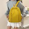 Solid Fashion Color Large Capacity Backpack Surface Inner Pocket Travel School