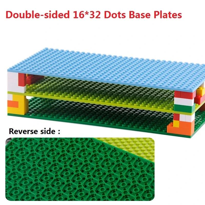 Single Double Sided Building Plates 32X32 16X16 16X32 Dots Diy Simulated Scene Building Block Base Compatible With Major Brands