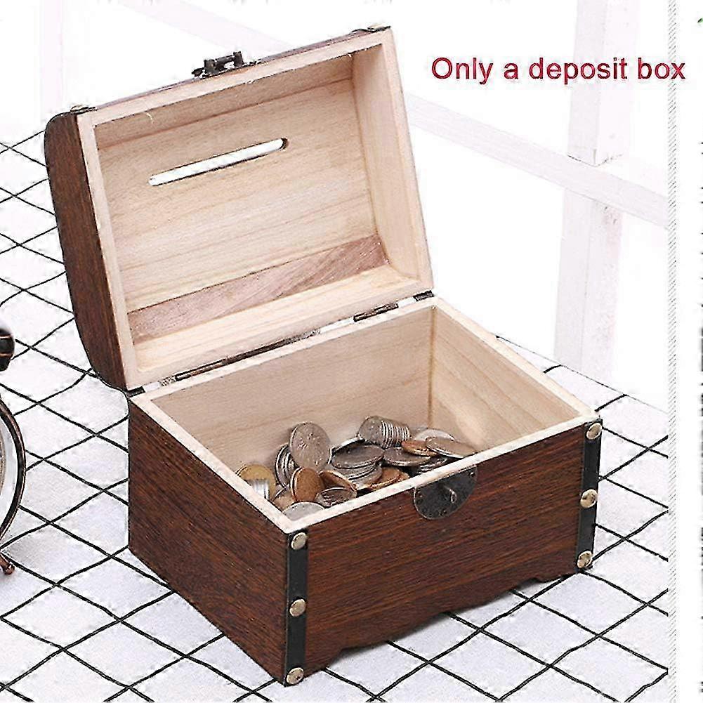2026 Wooden Piggy Bank, Vintage Design, Safe Money Box for Kids & Adults