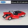 Welly 1/24 Citroen DS19 Кабриолет Сплав Классический Спортивный Автомобиль Модель Литой Металл Ретро Автомобиль Модели Автомобилей Симуляция Детская Игрушка Подарок