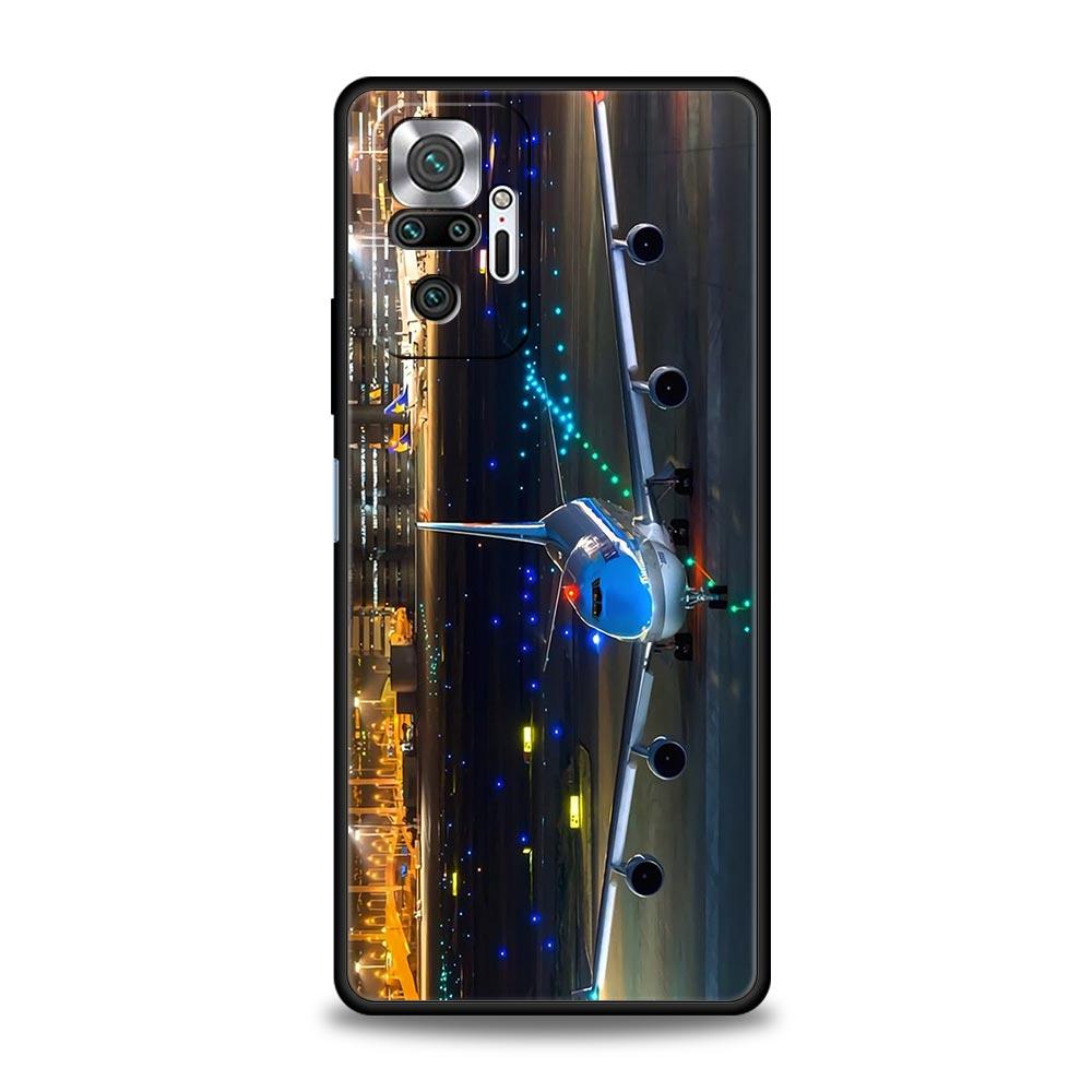 Travel-Nspired Airplane Route Phone Case Cover for Redmi 14C 10C Note 15 14 13 12 10 11 K40 Pro Plus Soft TPU Shockproof Fundas