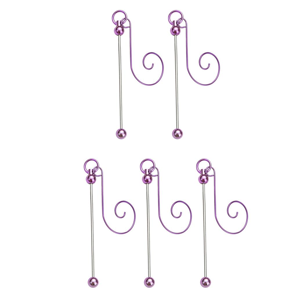 5 штук Разноцветные металлические подвесные крючки для рождественских украшений и проектов рукоделия, крючки для бисера, ювелирная фурнитура