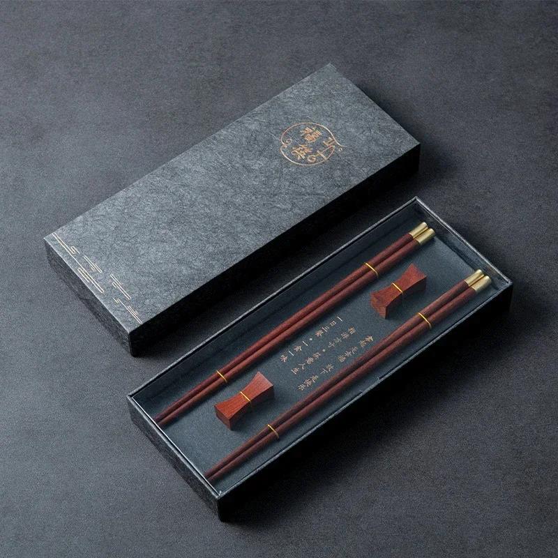 BEPAN Home Hotel Hot Pot Chopsticks Restaurant Solid Wood Chopsticks Chinese Style Chicken Wings Wooden Gift Box