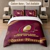 Custom Bedding Set Queensland Maroons Pattern, Print Name Text 1 Duvet Cover plus 2 Pillowcases Home Textile