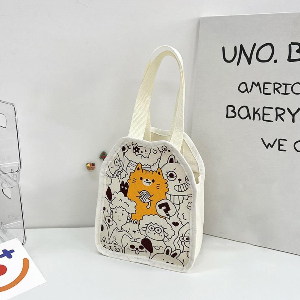 Печать Симпатичная Холщовая Сумка Прочная Сумочка Прекрасная Сумка С Рисунком Мультфильма